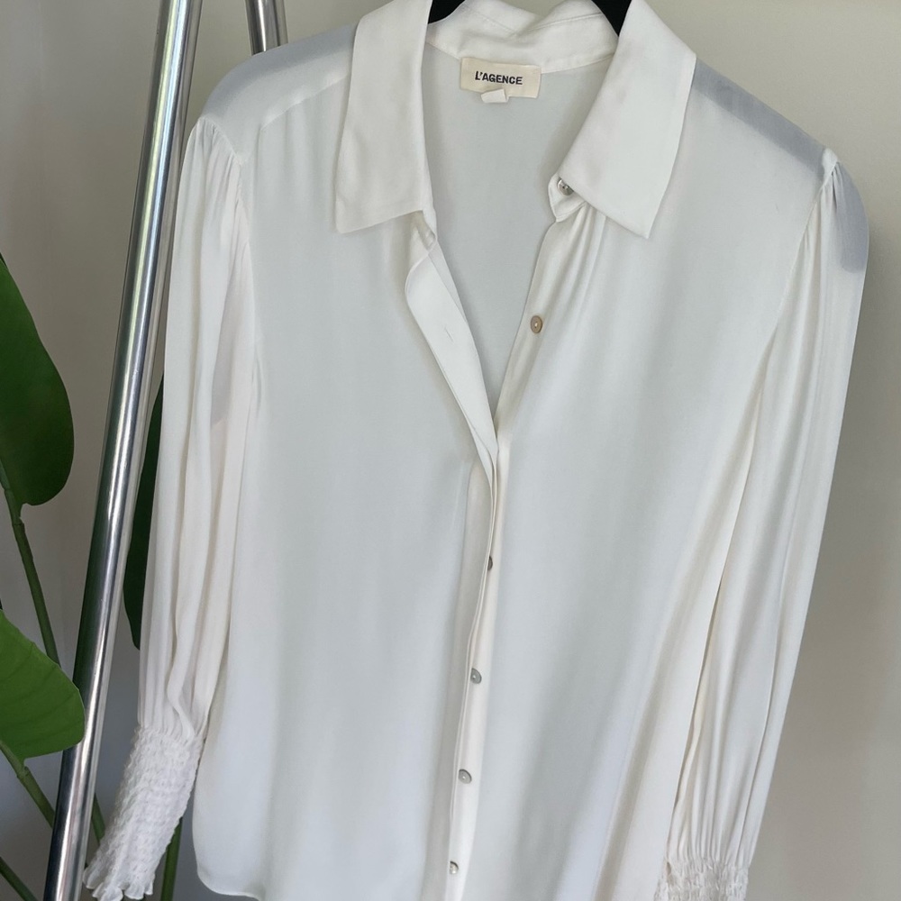 L’Agence white blouse